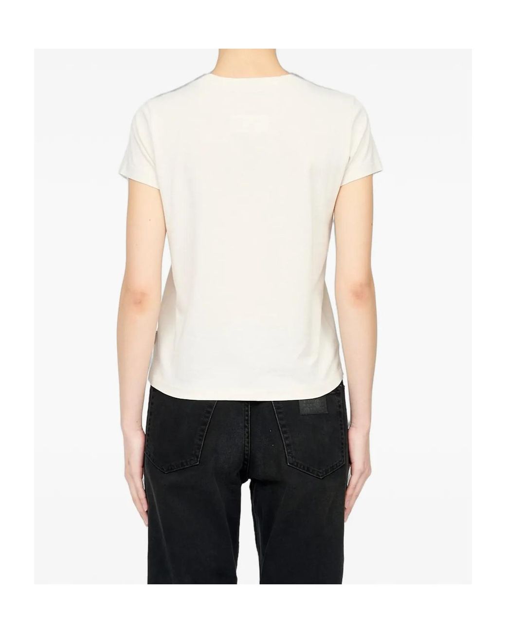 MM6 by Maison Margiela White Apple-Print T-Shirt