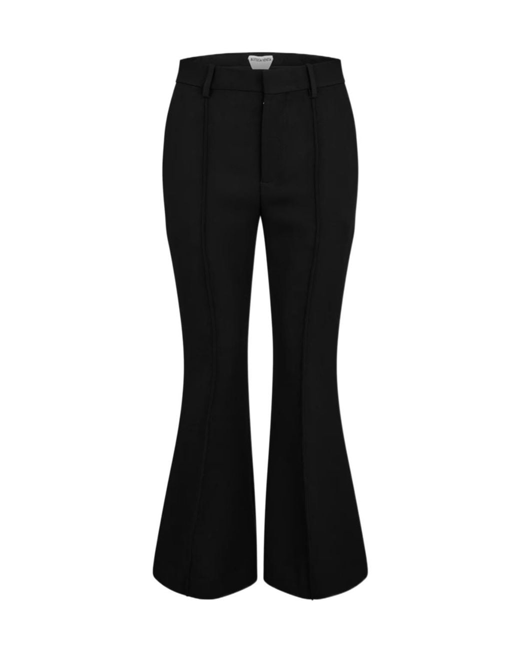 Bottega Veneta Black Embossed Flared Casual Pants