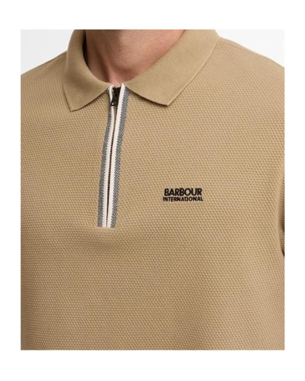 Barbour Natural Logo Embroidered Polo Shirt for men