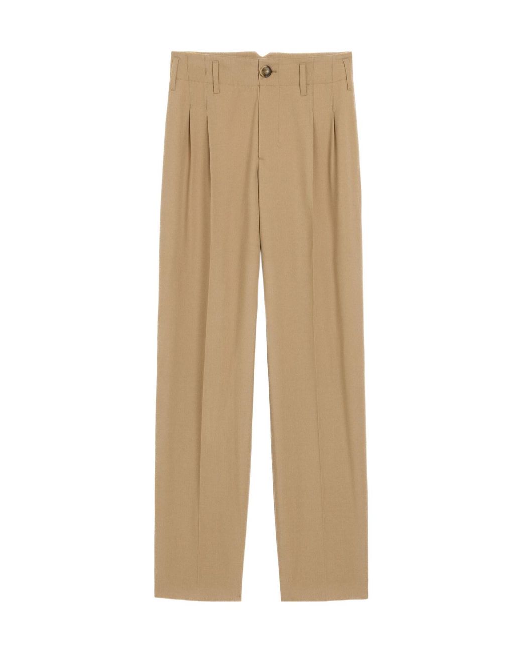 AMI Natural Casual Pants With Belt Loops