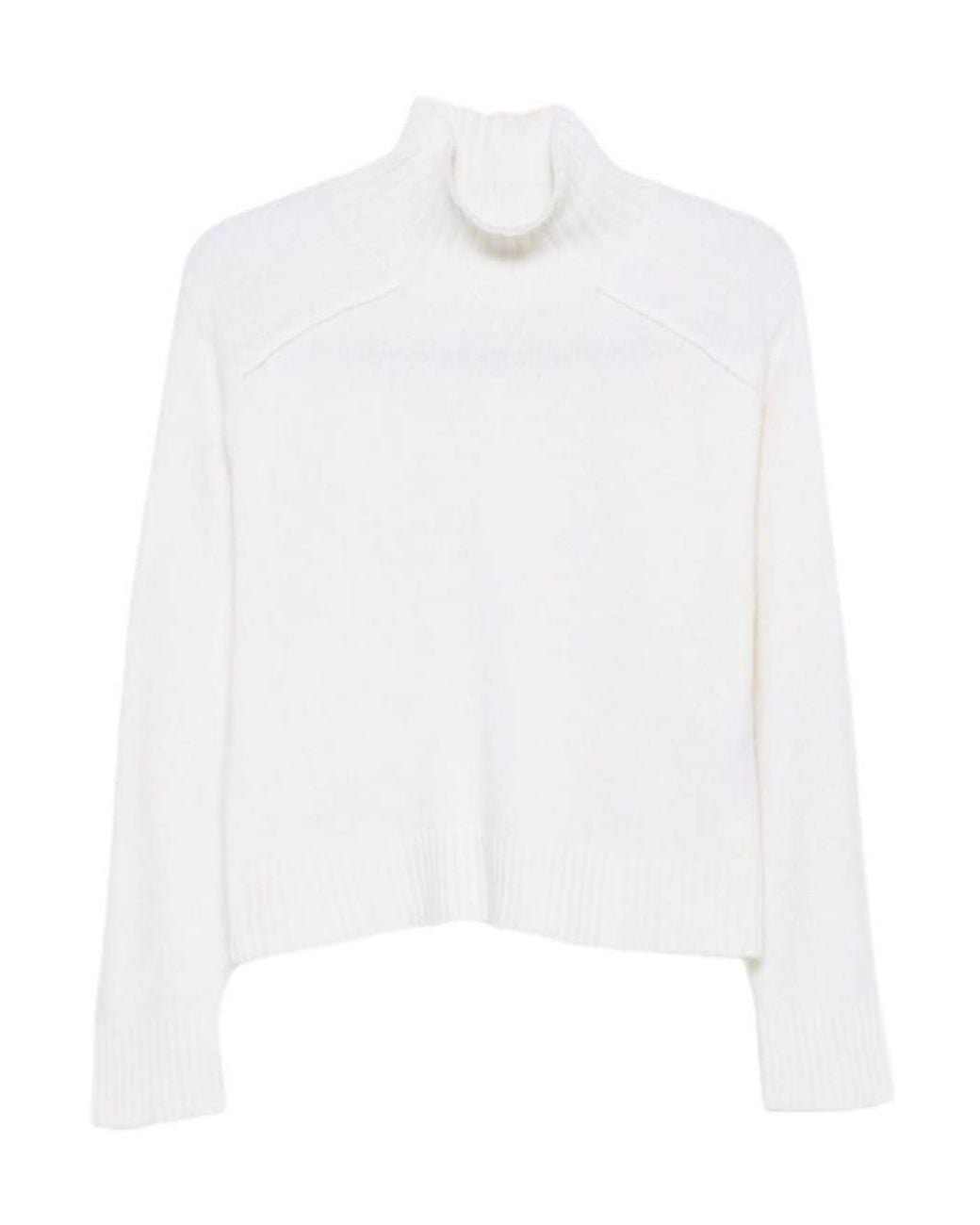 Antonelli White Ribbed Knit Sweater