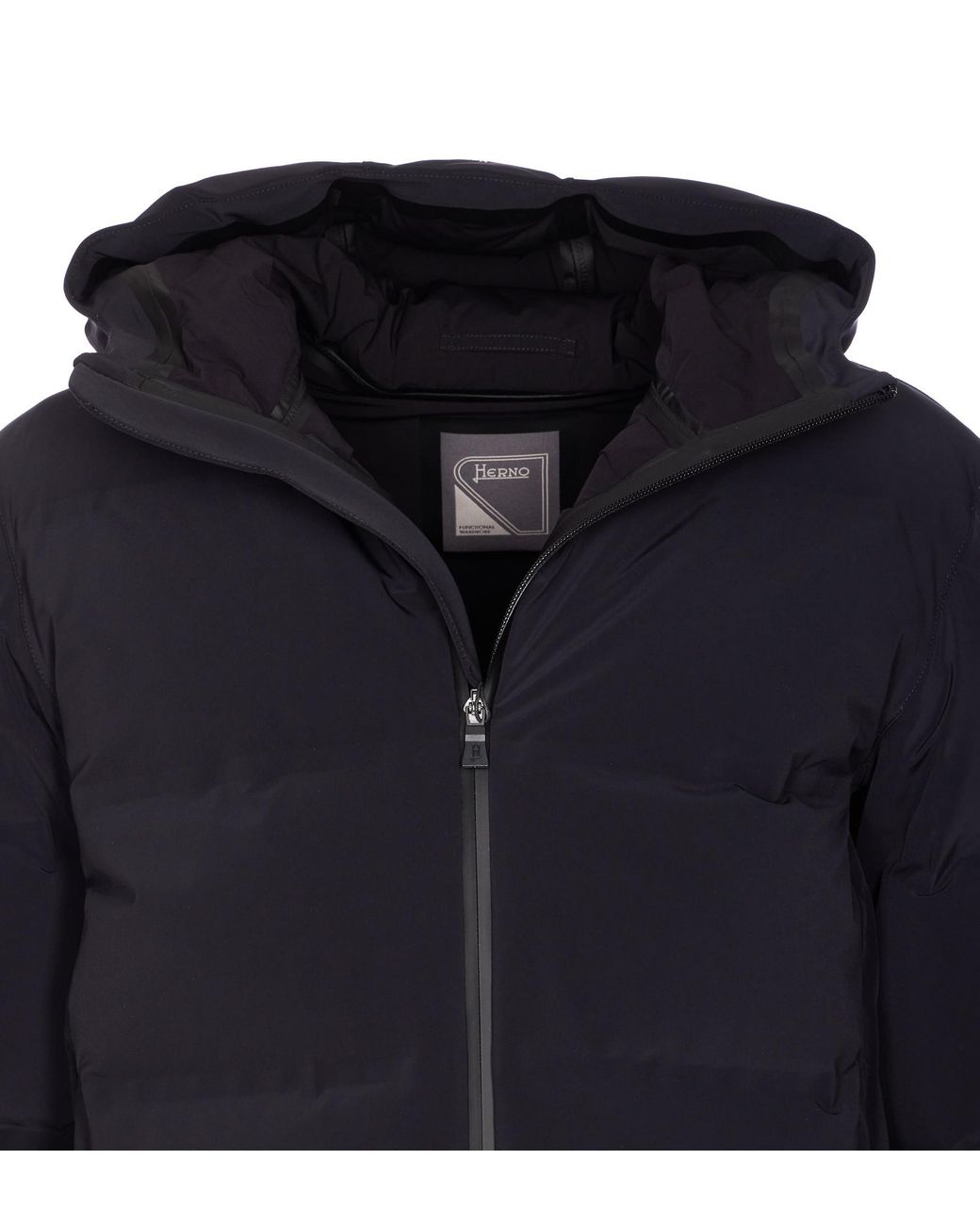 Herno Blue New Impact Down Jacket With Hood for men