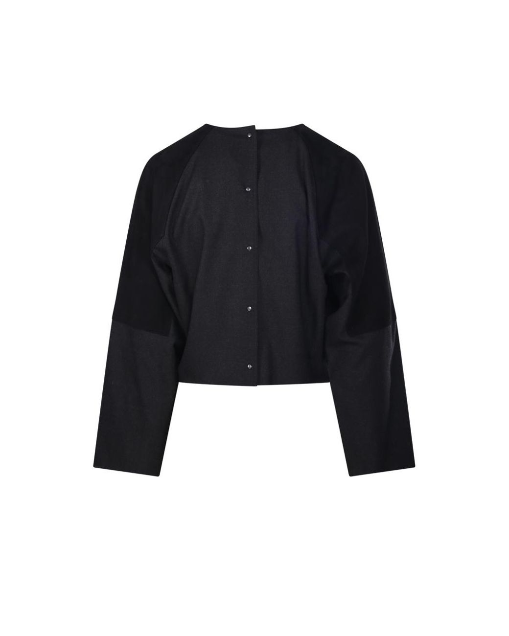Max Mara Black Stretch-Virgin Wool Top
