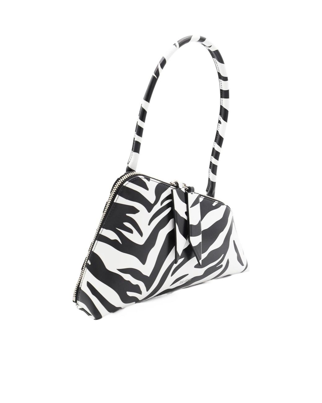 The Attico White Sunrise Zip-Up Shoulder Bag