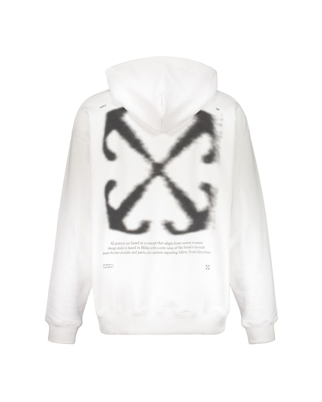 Off-White c/o Virgil Abloh White Arrow Motif Drawstring Hoodie for men