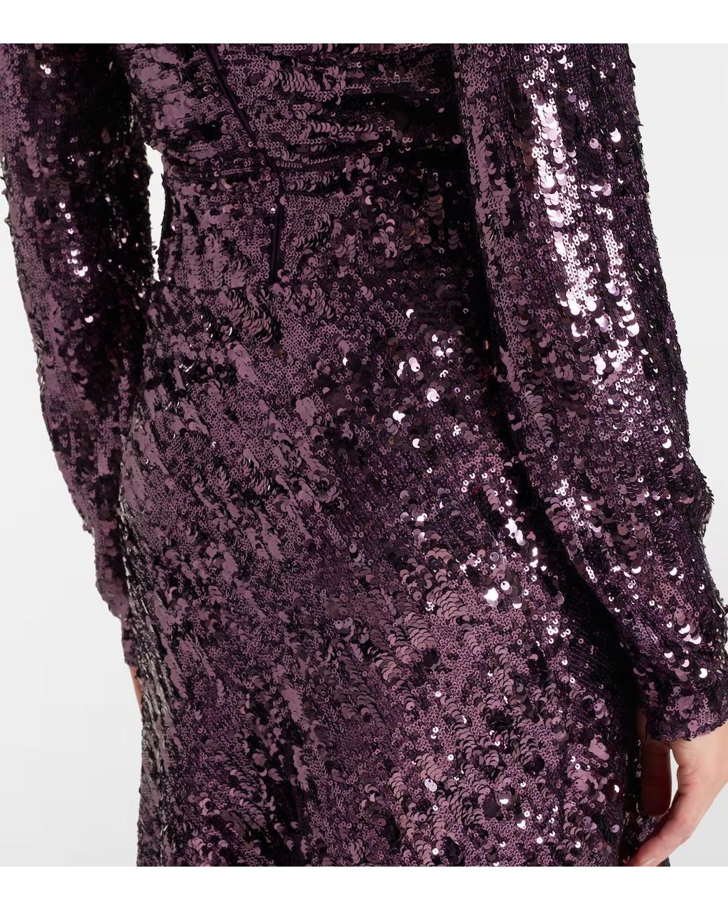 Rabanne Purple Sequined Maxi Skirt