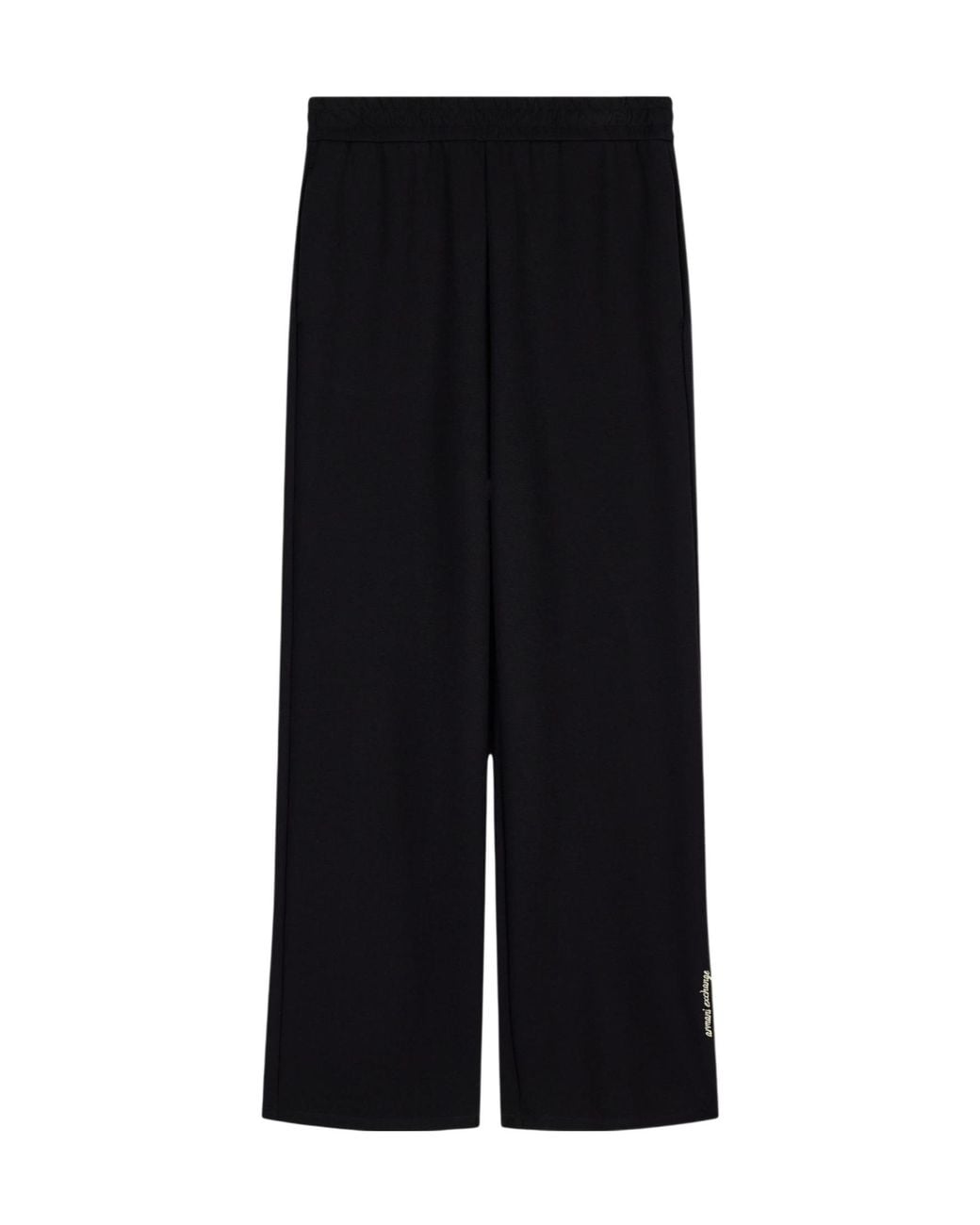 ARMANI EXCHANGE Black Logo-Embroidered Track Pants
