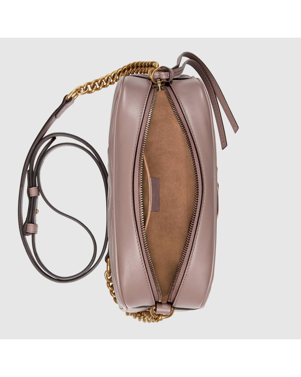 Gucci Brown Gg Marmont Leather Bag