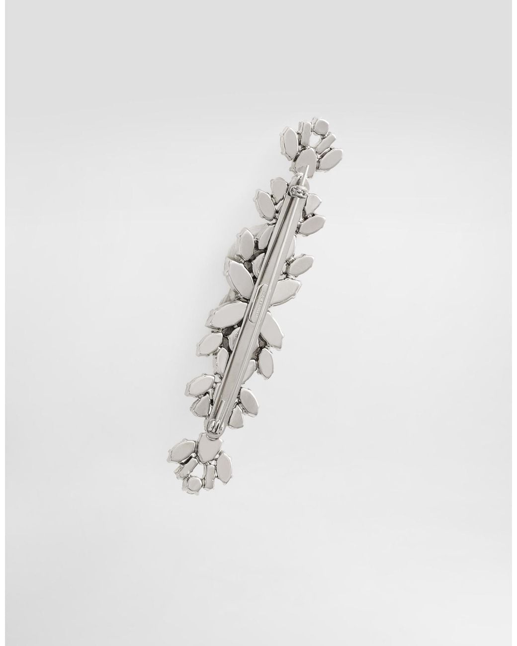 Dolce & Gabbana White Rhinestone Brooch for men