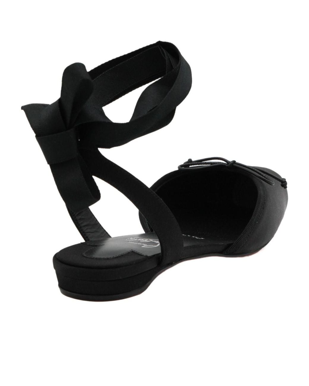 Christian Louboutin Black Cassia Lace-Up Ballerinas