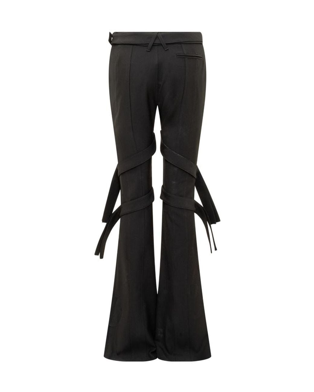 Ambush Black Double Waist Wool Trousers