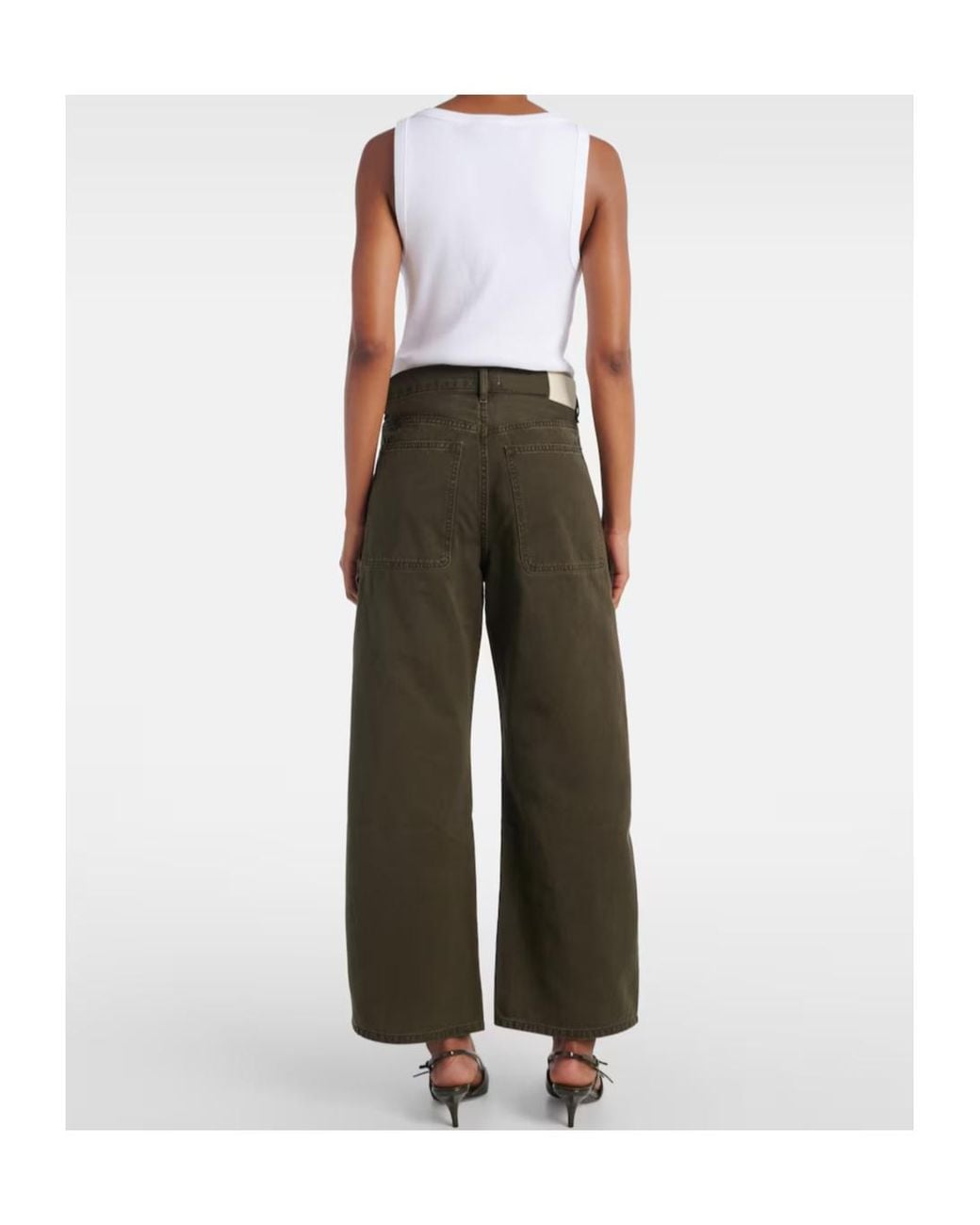 Citizens of Humanity Brown Ayla Cargo High-Rise Wide-Leg Jeans