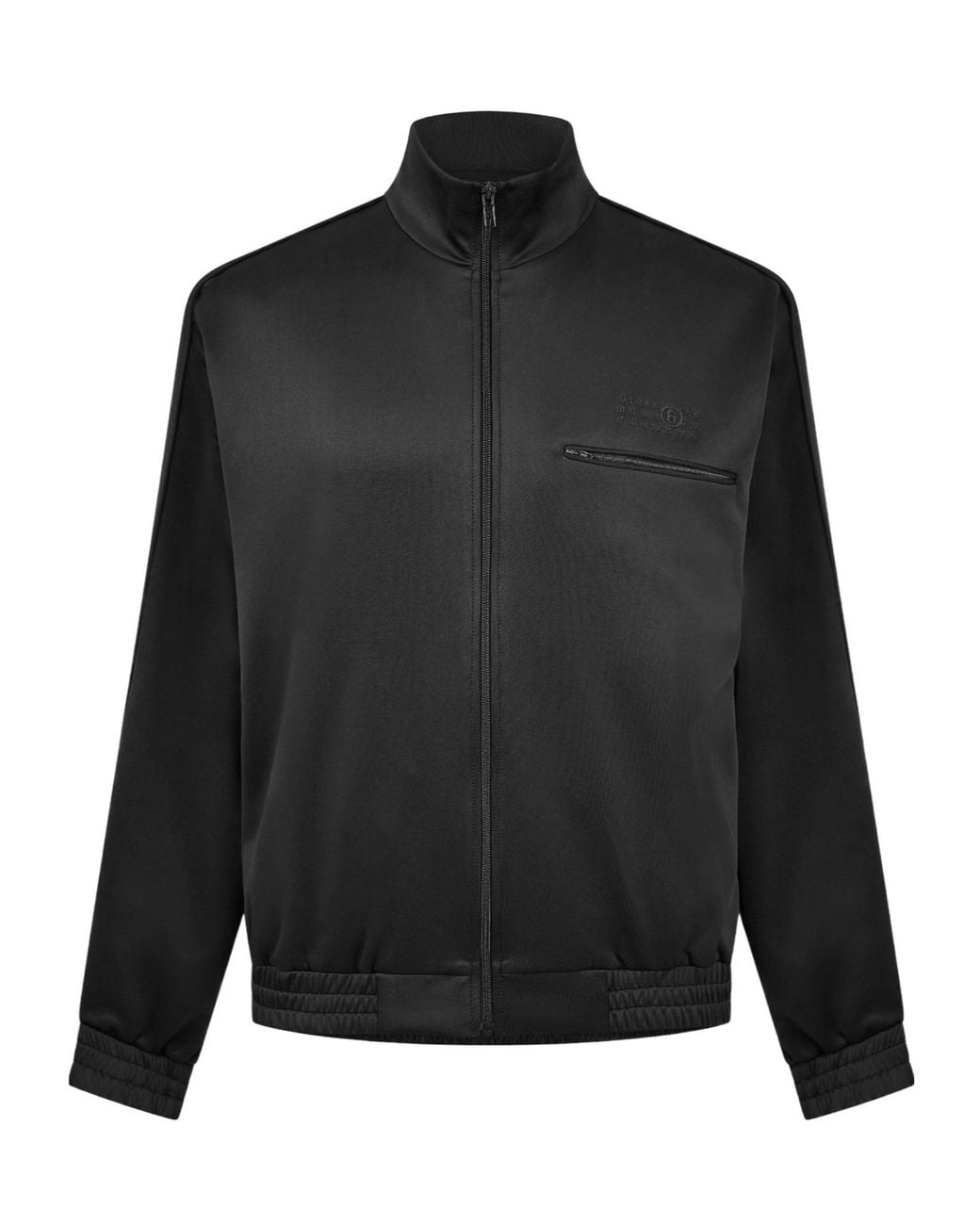 MM6 by Maison Margiela Black Stand-Up Collar Retro Sport Jacket for men