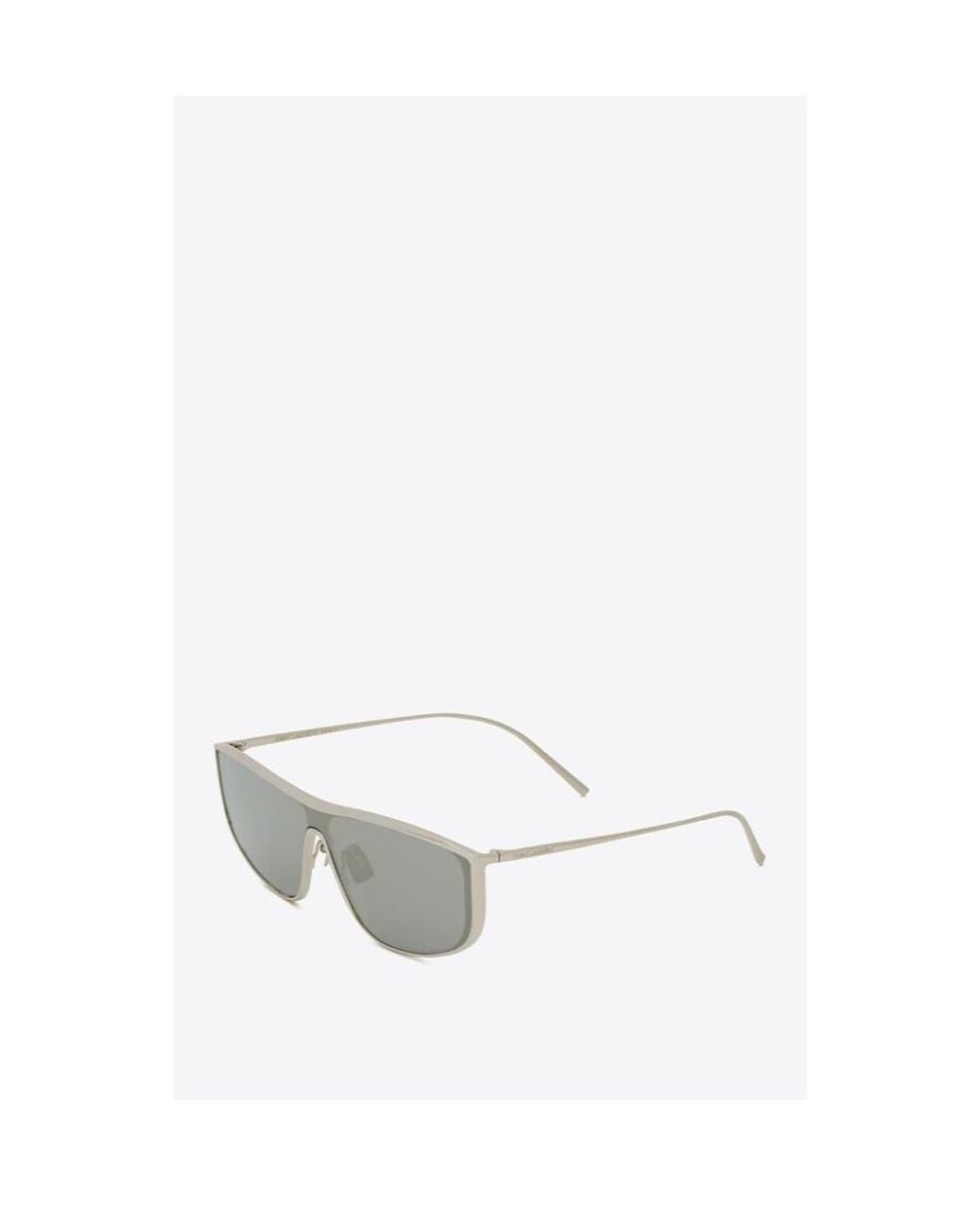 Saint Laurent White Eyewear Sl605 Luna Rectangular Frame Sunglasses