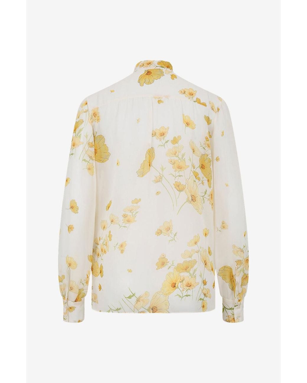 Giambattista Valli White Floral-Print Shirt