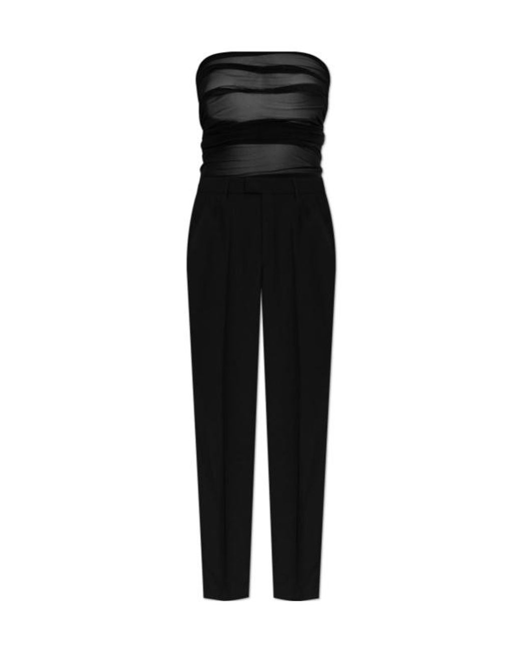 MM6 by Maison Margiela Black Pressed Creased Trousers