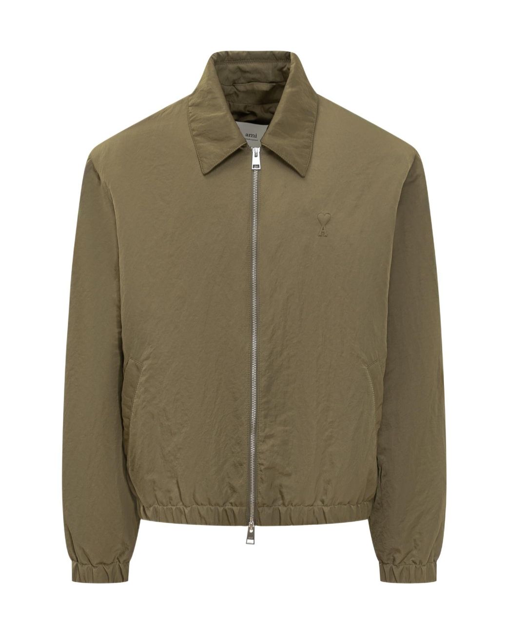 AMI Green Ami Alexandre Mattiussi Jacket With Zip for men