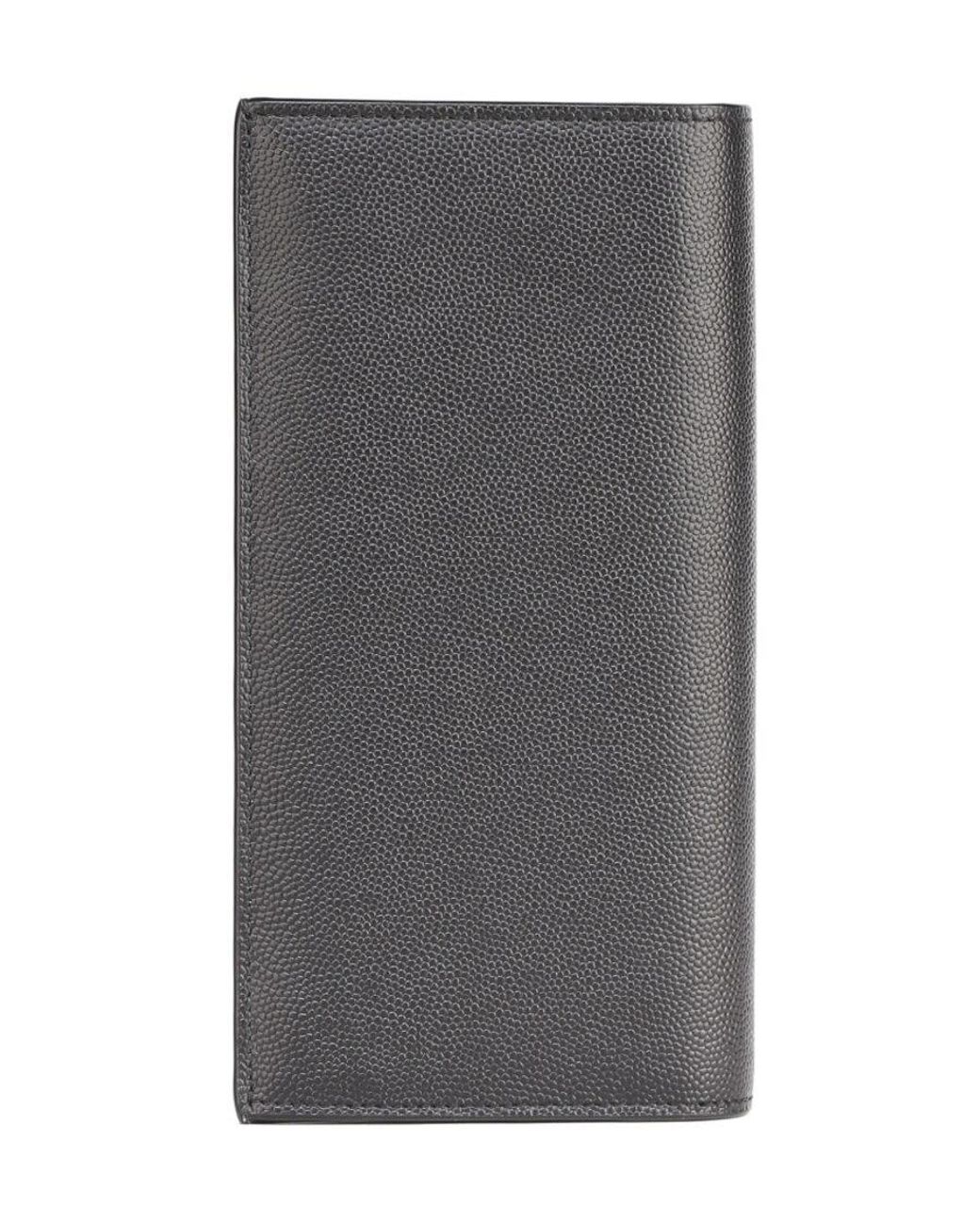 Saint Laurent Gray Long Logo Appliqué Wallet for men