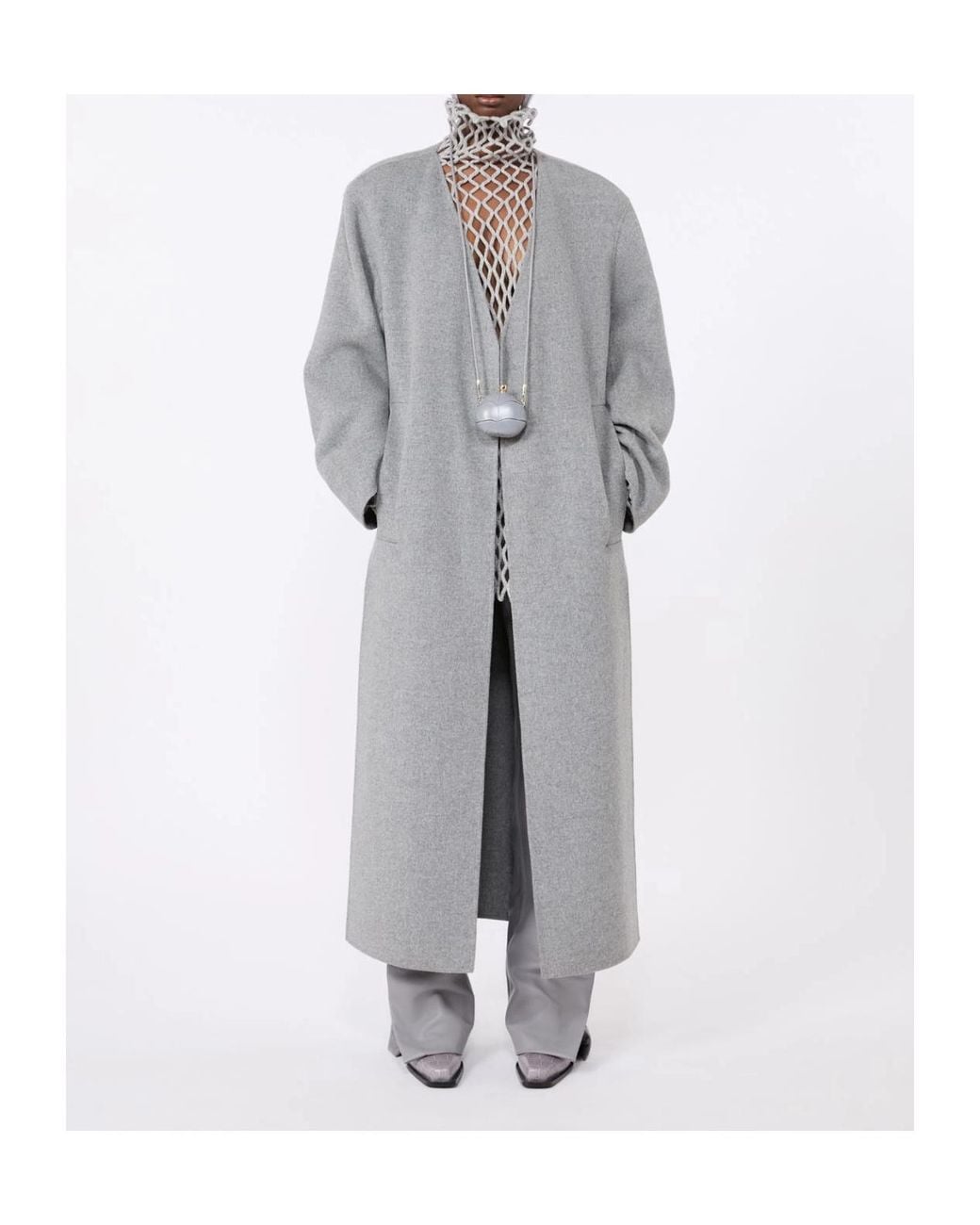 Sportmax Gray Crespo Straight Leg Pants