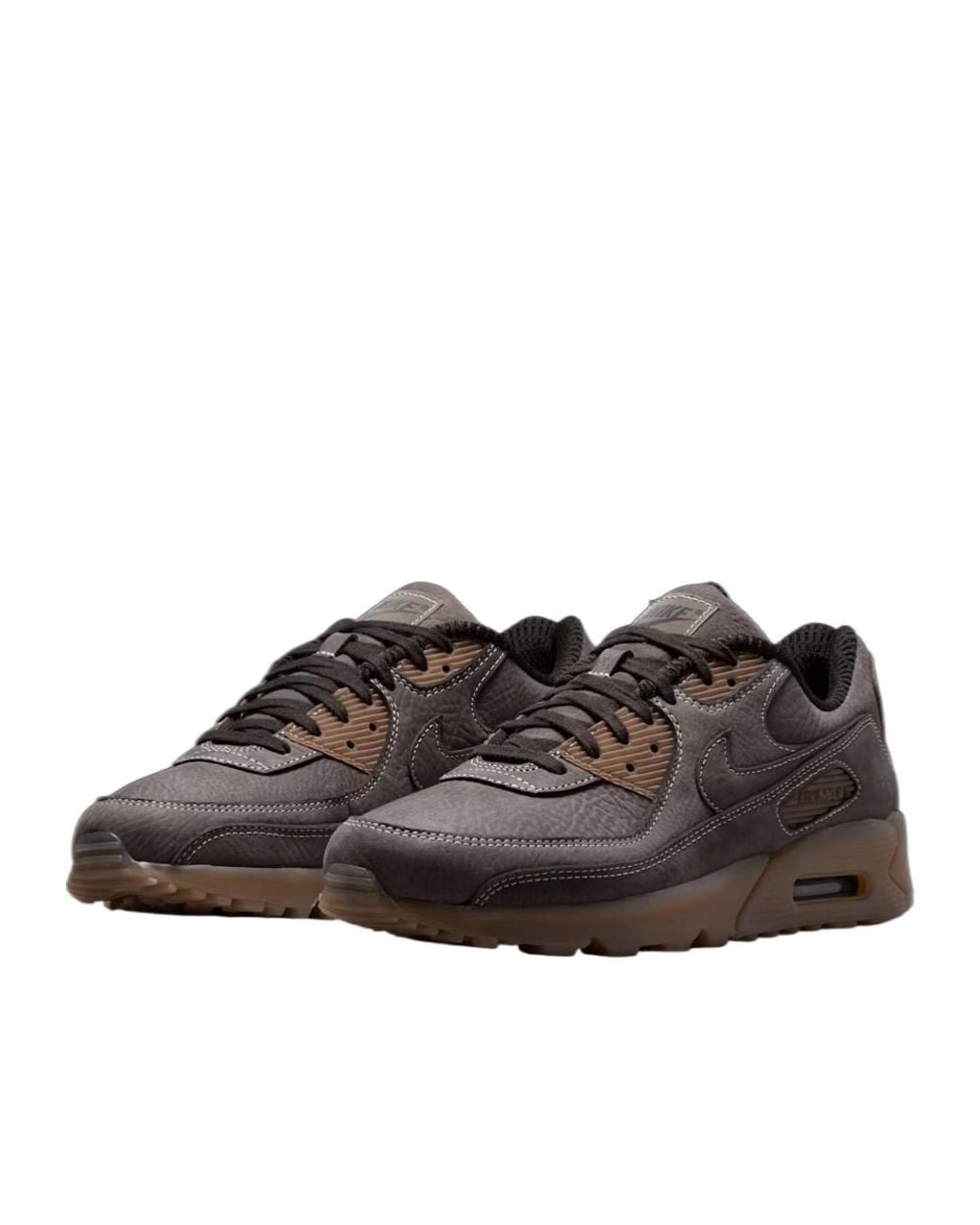 Nike Brown Air Max 90 Contrast-Stitched Sneakers for men