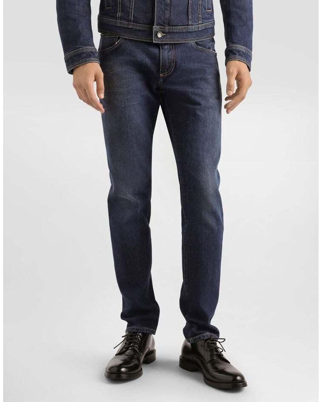 Dolce & Gabbana Blue Five-Pocket Jeans for men