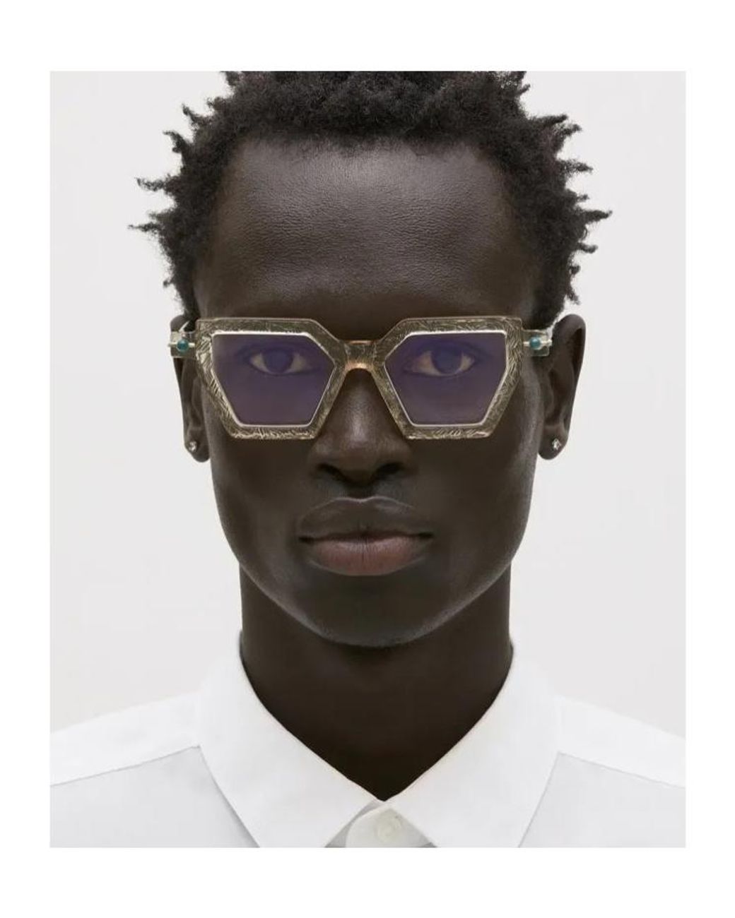Kuboraum White Full-Rimmed Plano Lenses for men