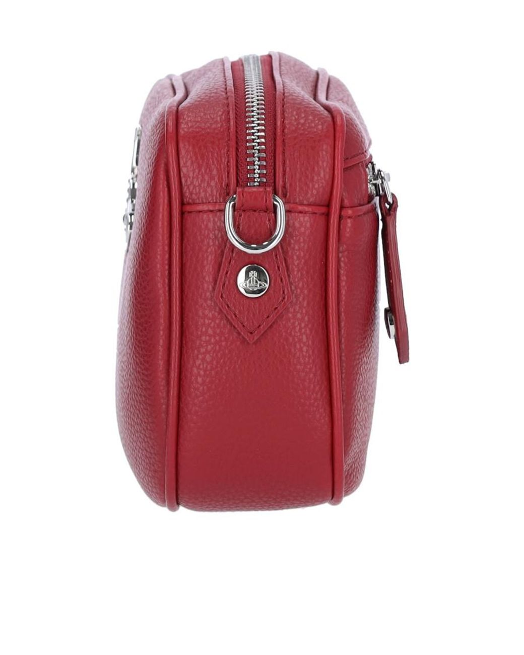 Vivienne Westwood Red Anna Orb-Plaque Crossbody Bag