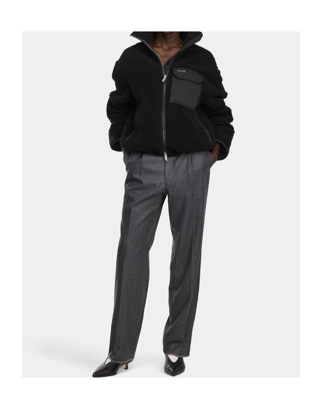 Canada Goose Black Soren Zip-Up Fleece Jacket