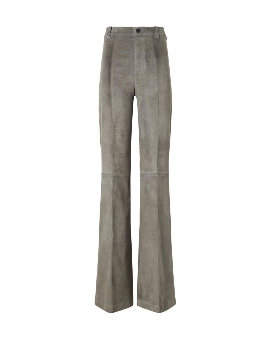 Stouls Gray Suede Wide-Leg Pants