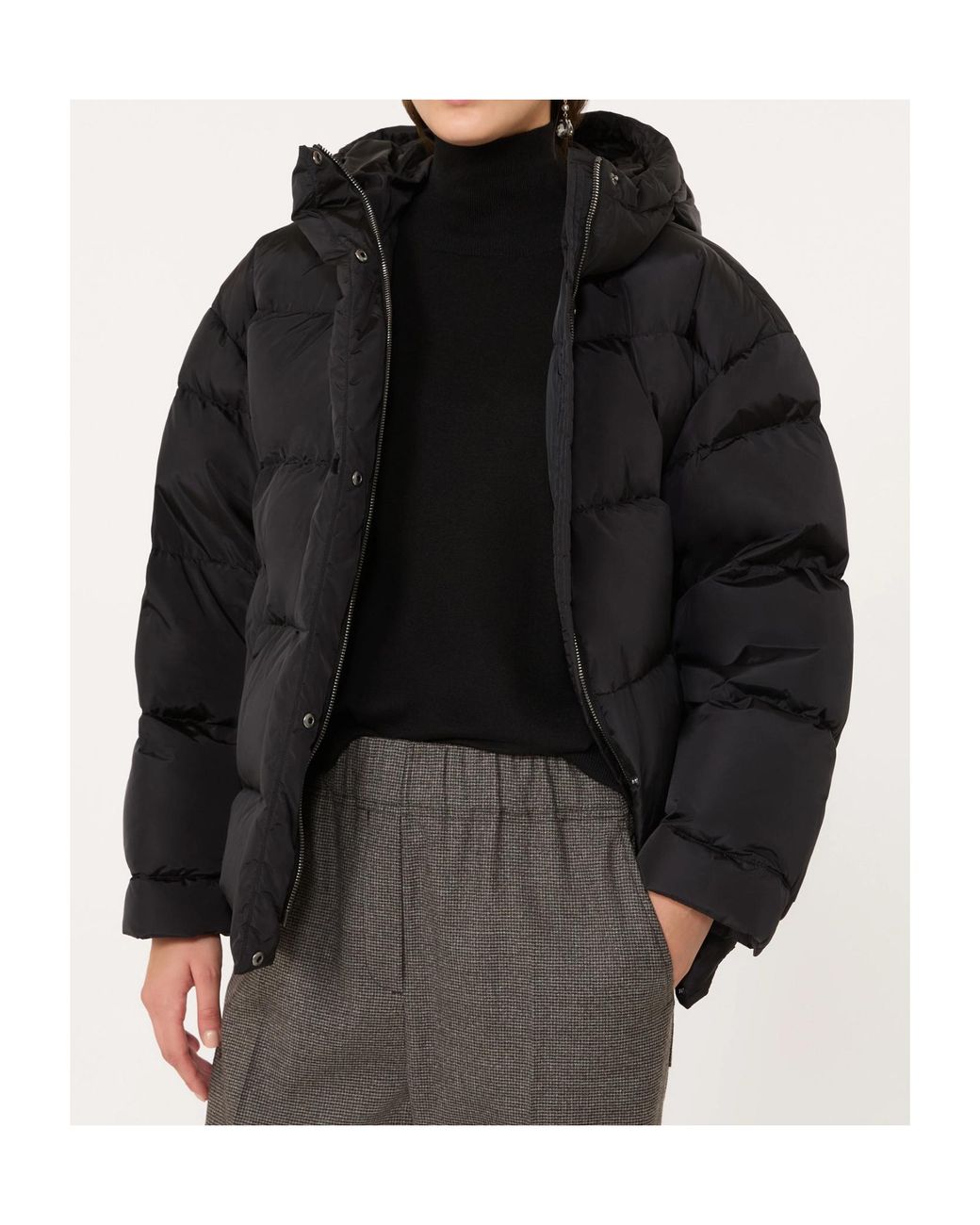 Weekend by Maxmara Blue Water-Repellent Technical Taffeta Down Jacket