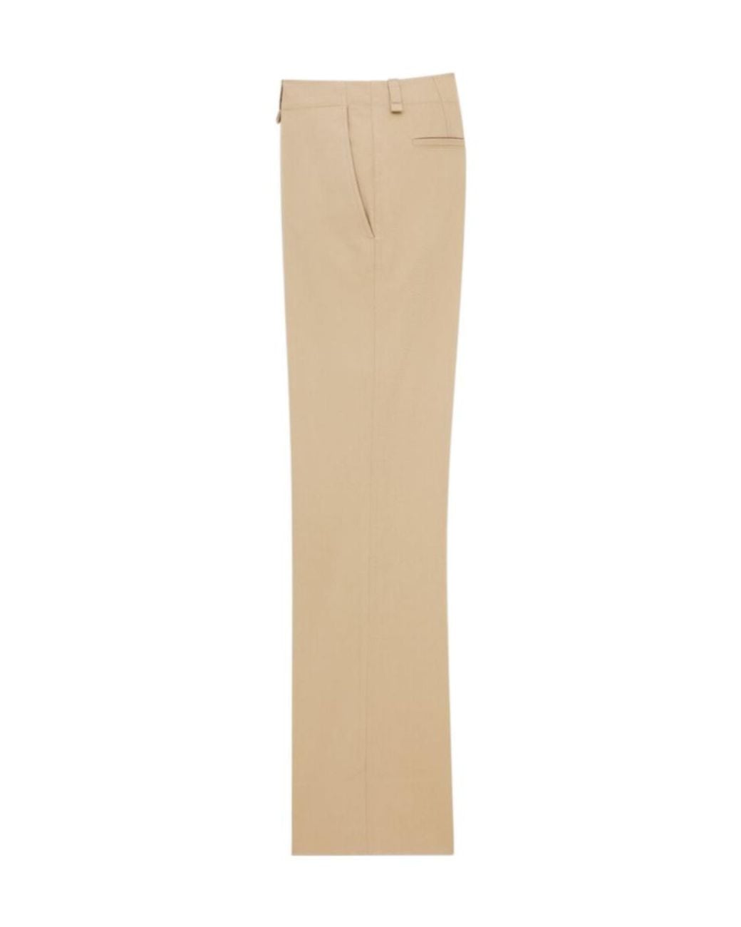 Saint Laurent Natural Mid-Rise Tailored Pants
