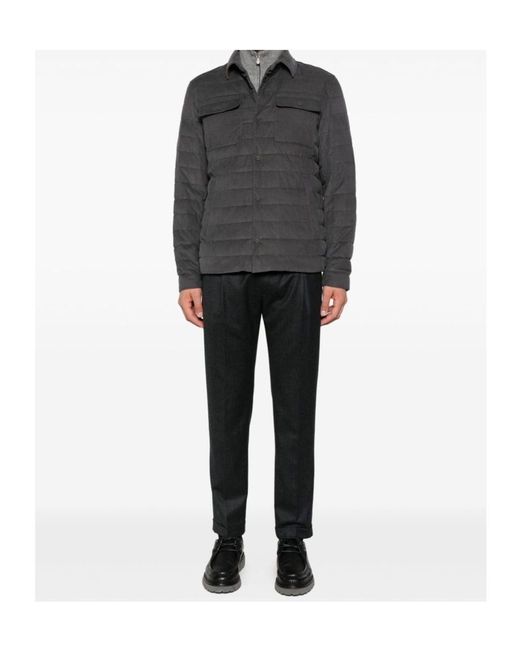 Herno Gray Resort Quilted Jacket for men