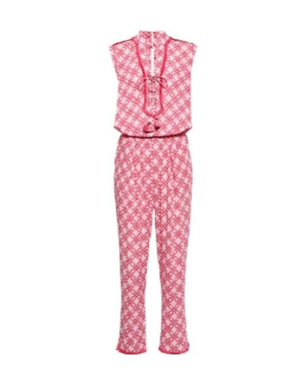 Poupette Pink Donna Printed Jumpsuit