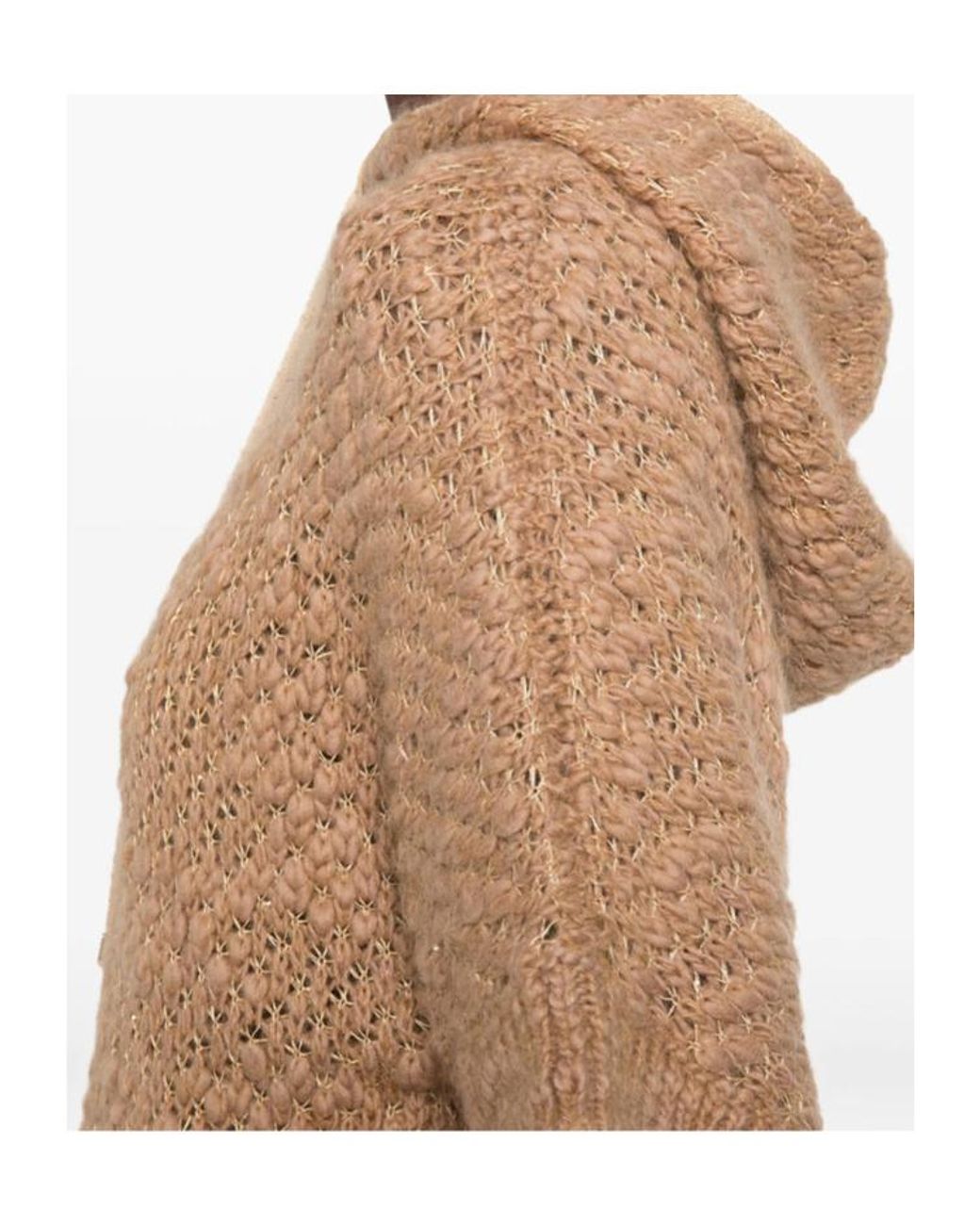 Fabiana Filippi Natural Open-Knit Sweater