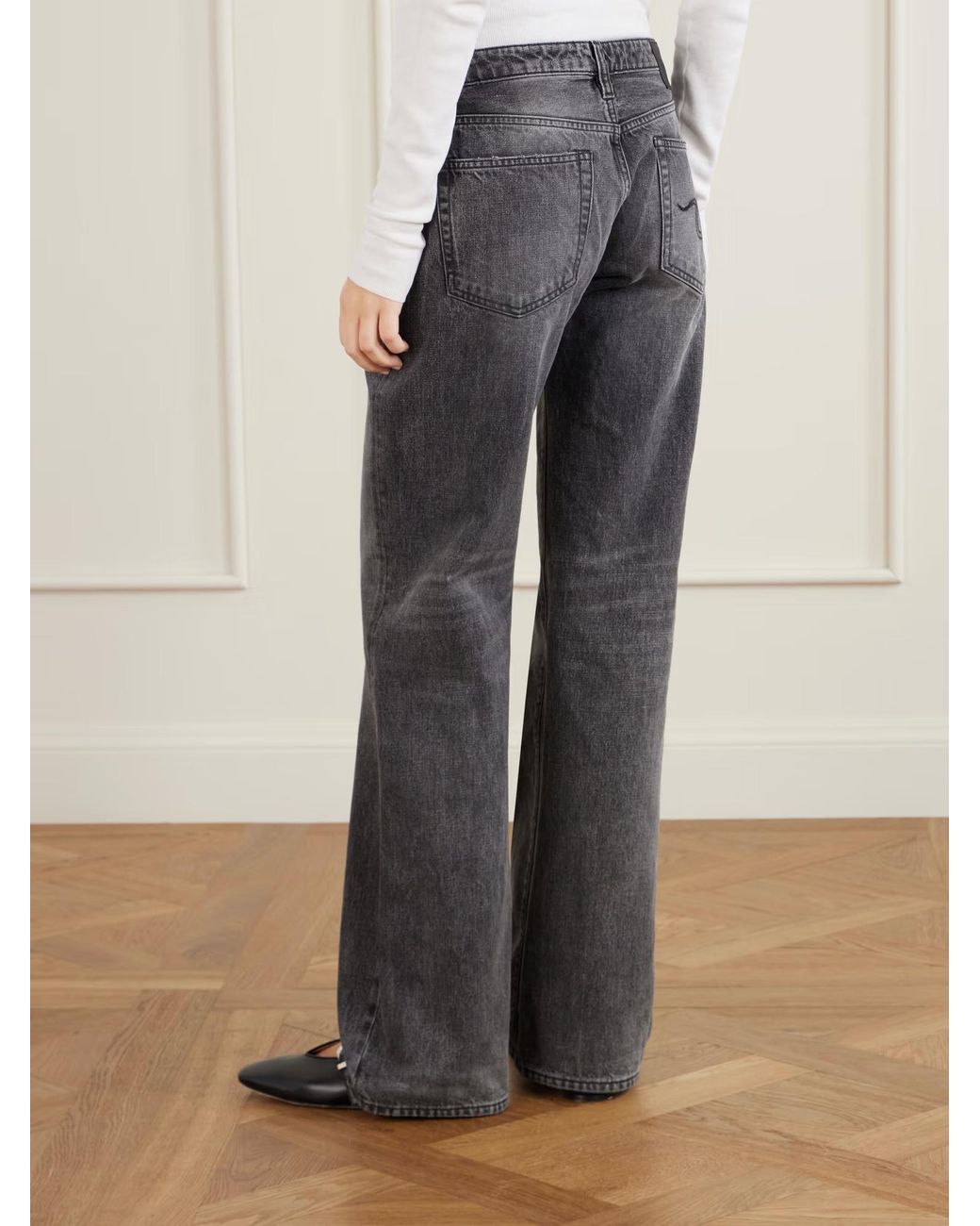 R13 Gray Effie Faded-Effect Jeans