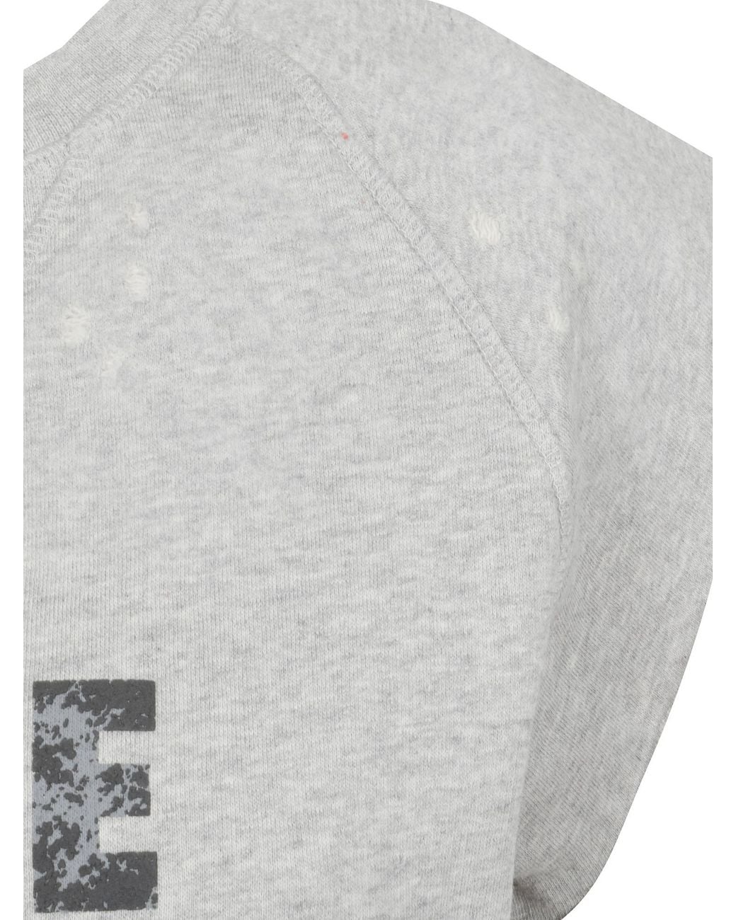 Acne White Logo Layered Sleeveless Sweatshirt