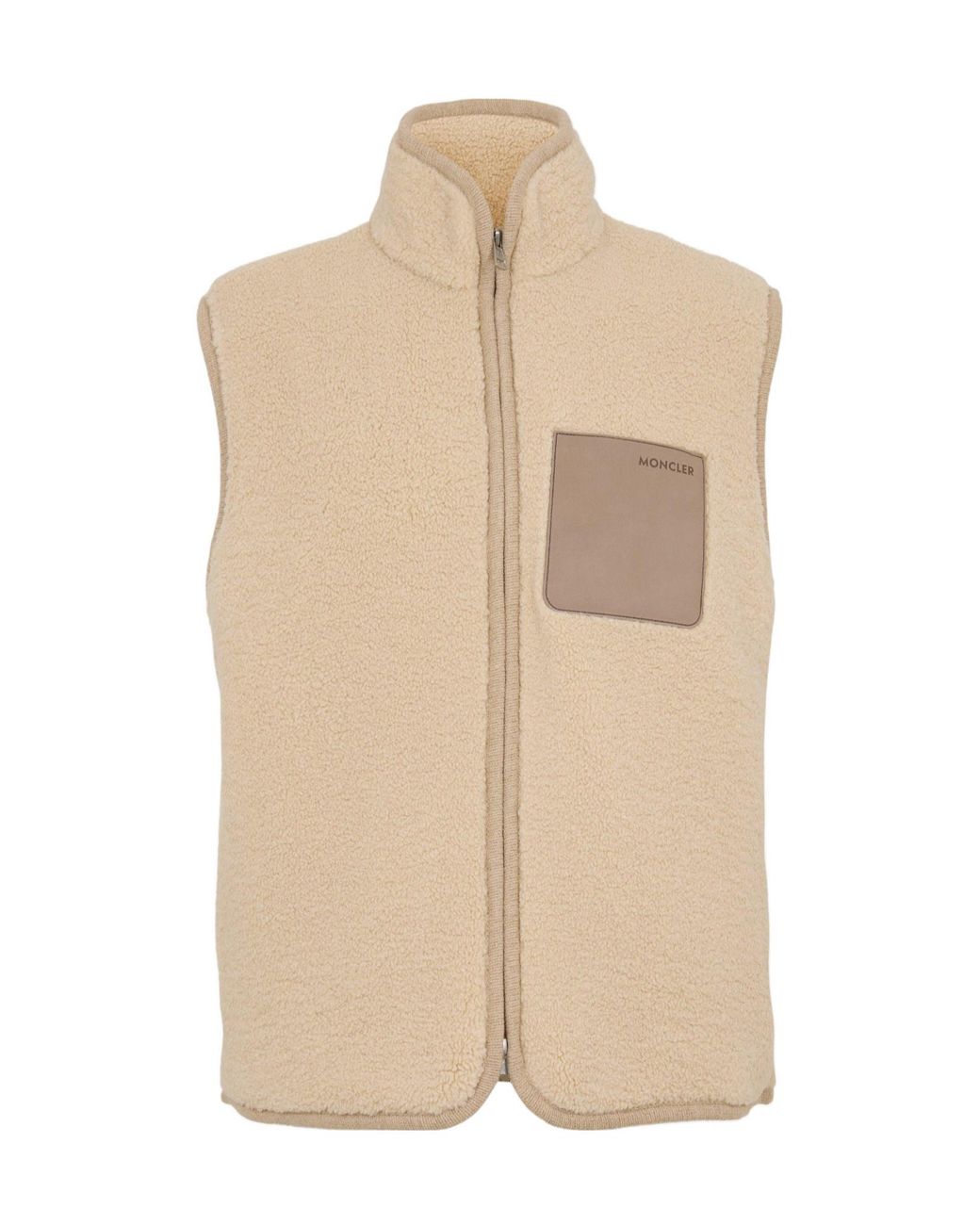 Moncler Natural Quilted Sleeveless Gilet for men