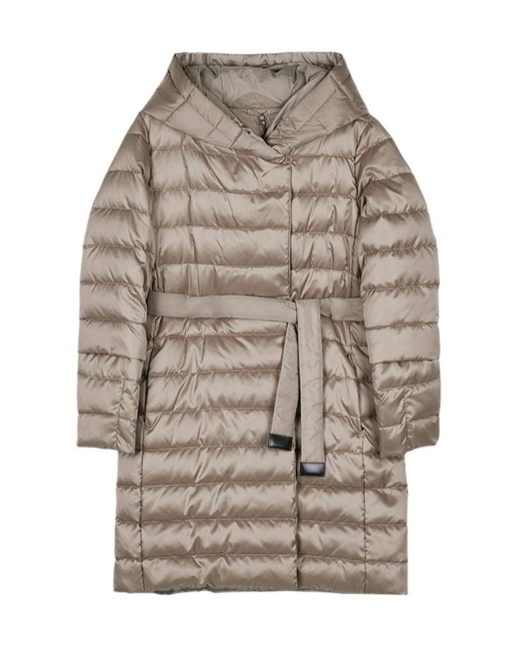 Max Mara Gray Long-Sleeved Down Jacket
