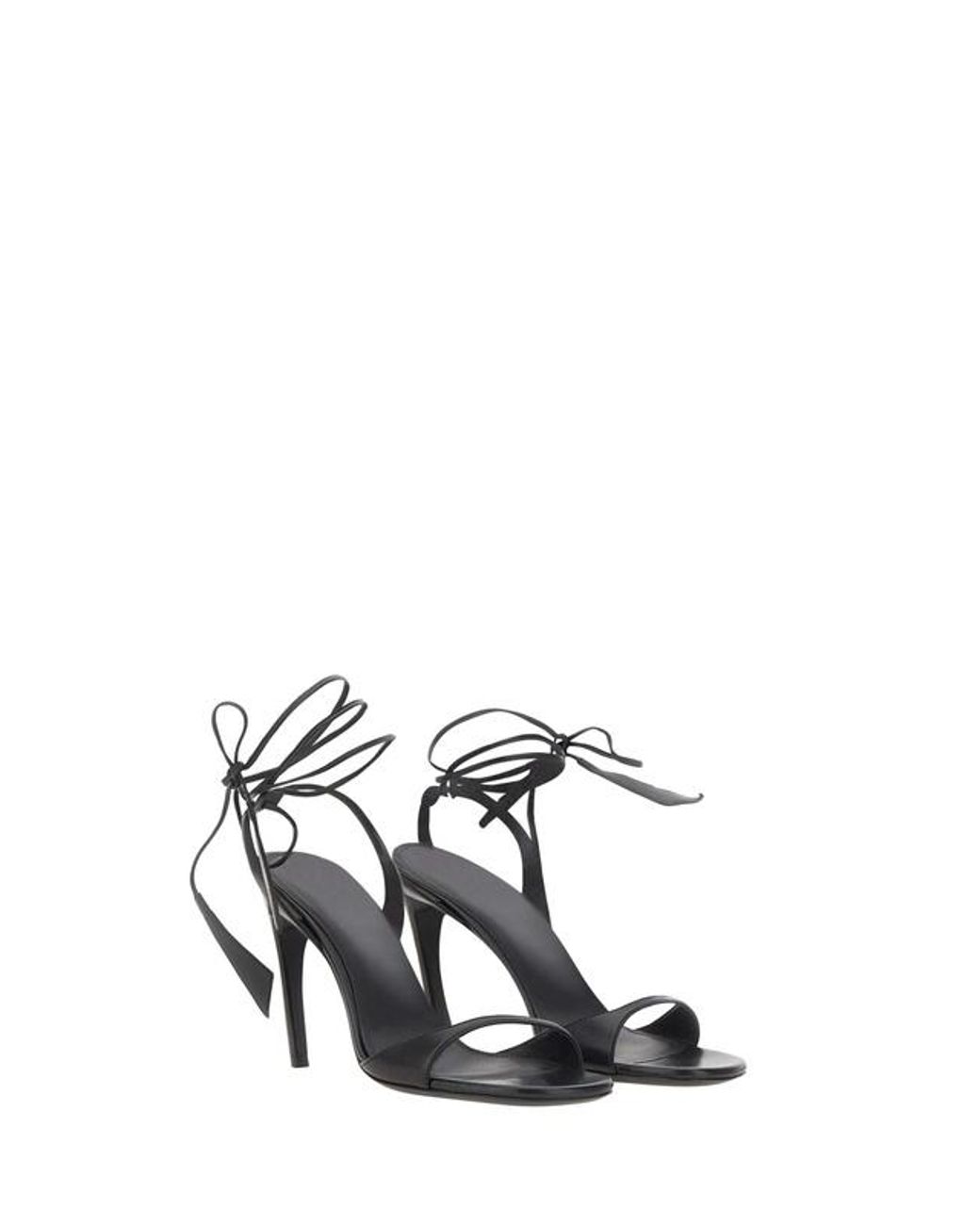 The Attico Metallic Ora Tie-Fastening Heeled Sandal