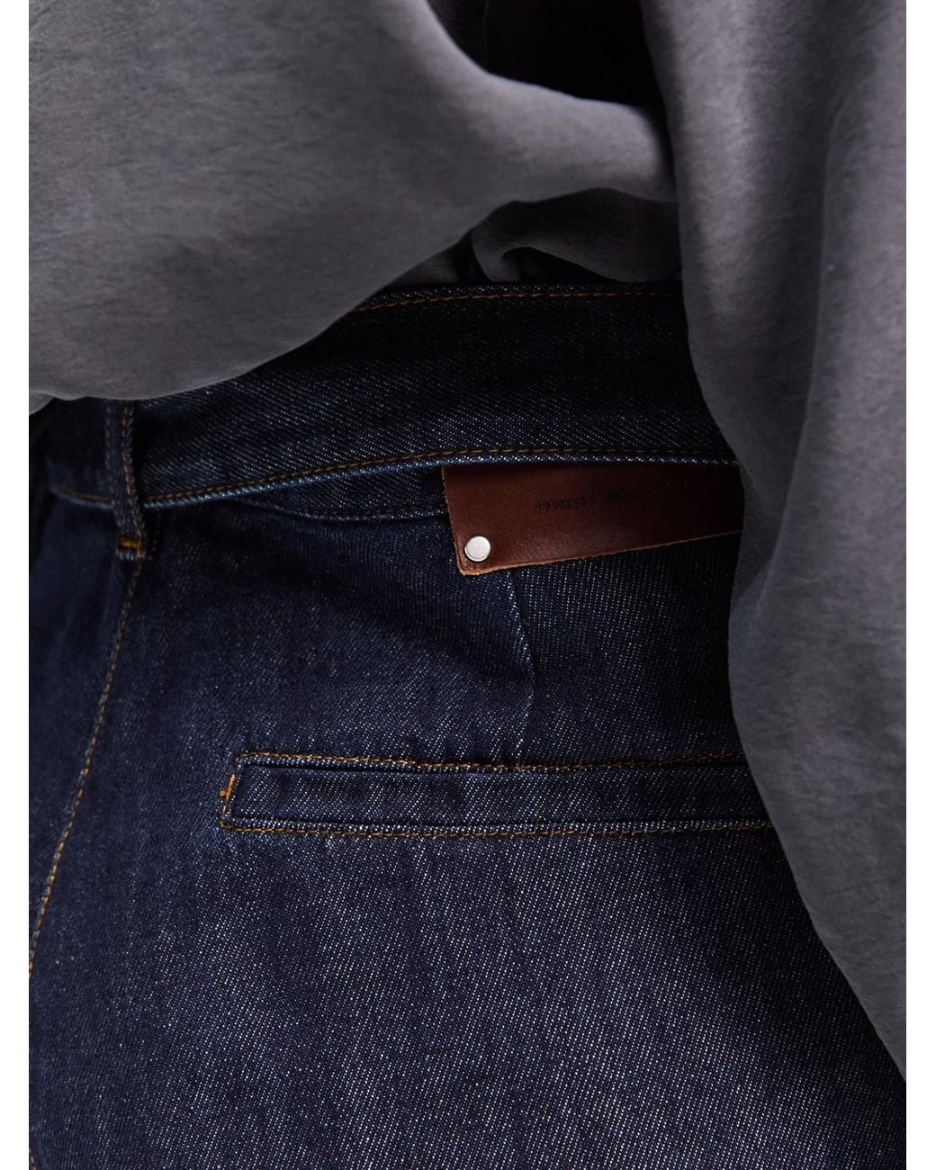 Dries Van Noten Blue Peaches Pleated Jeans