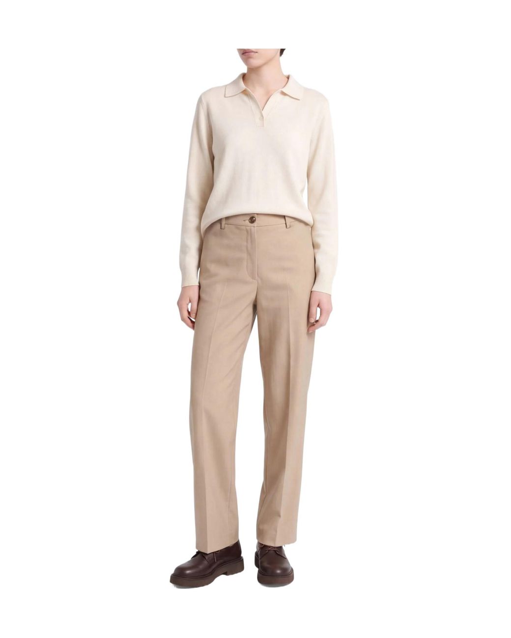 Sportmax Natural Loose-Fitting Trousers