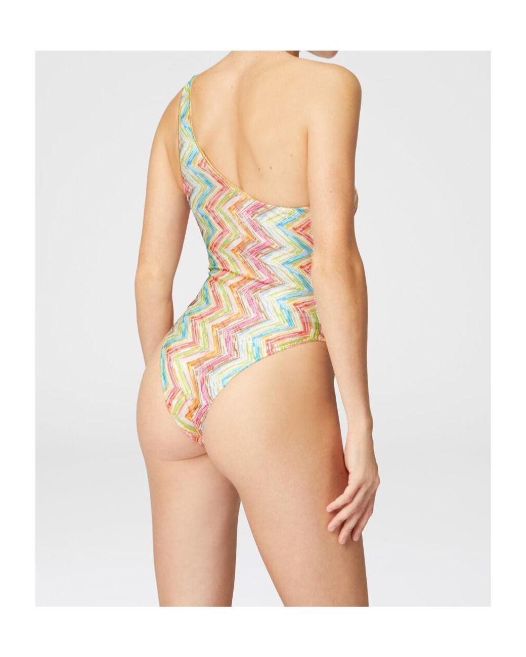Missoni White One-Shoulder Swimsuit