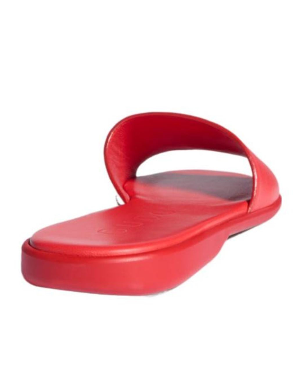 Gucci Red Slide Sandal With Double G
