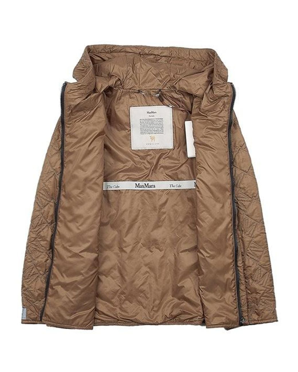 Max Mara Brown Hooded Padded Jacket