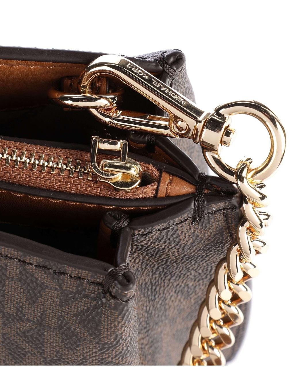 Michael Kors Brown Logo-Print Cross Body Bag
