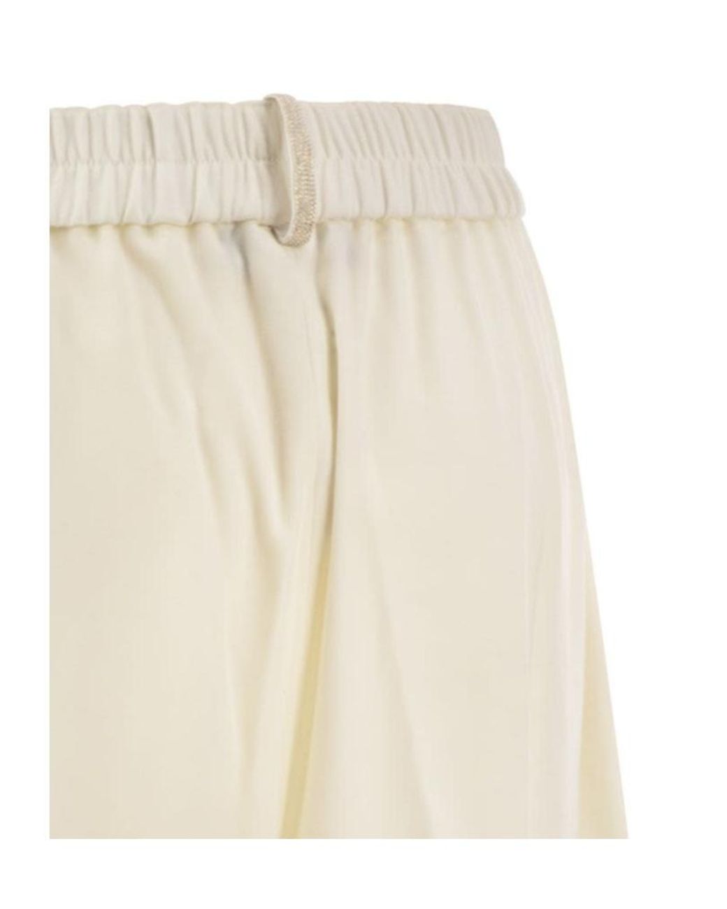 Fabiana Filippi White Tapered-Leg Elasticated-Waist Trousers