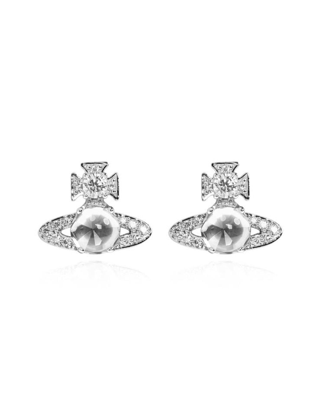 Vivienne Westwood White 'Ondina' Earrings