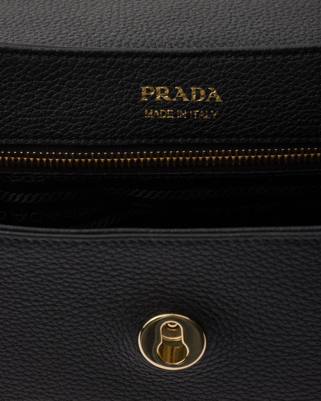 Prada Black Foldover-Top Shoulder Bag