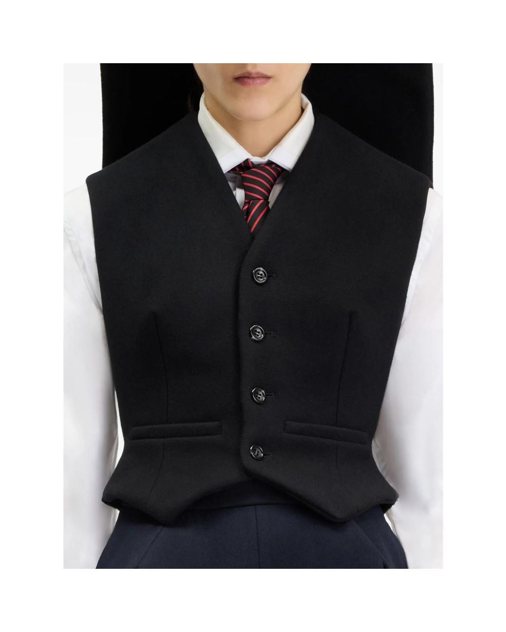 Jean Paul Gaultier Black Hooded Vest
