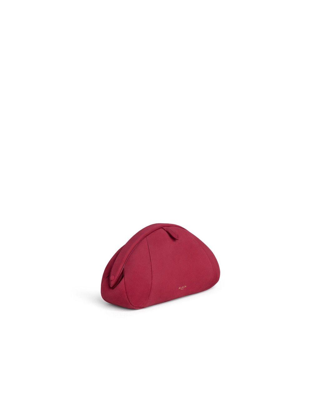 Alaïa Red Small Suede Clutch Bag